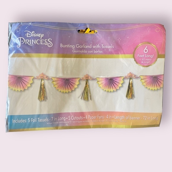 Disney Princess Birthday Party Supplies Paper Castle Napkins 6ft Garland Decor - Picture 2 of 6